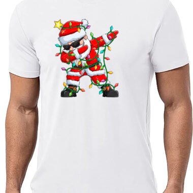 Playera caballero sublimada estampados navideños Santa Cool