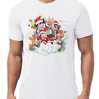 Playera caballero sublimada estampados Navideños Dragon Ball