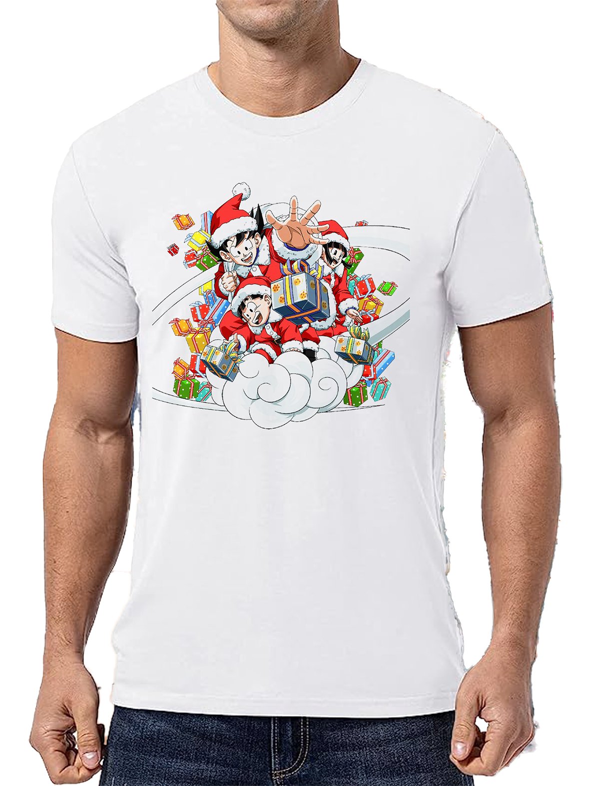 Playera caballero sublimada estampados Navideños Dragon Ball