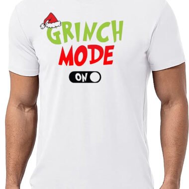 Playera caballero sublimada estampados Navideños Grinch Mode On