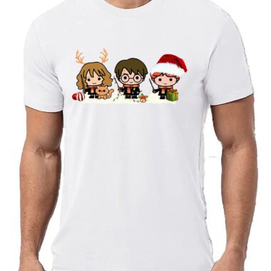 Playera caballero sublimada estampados Navideños Harry Potter
