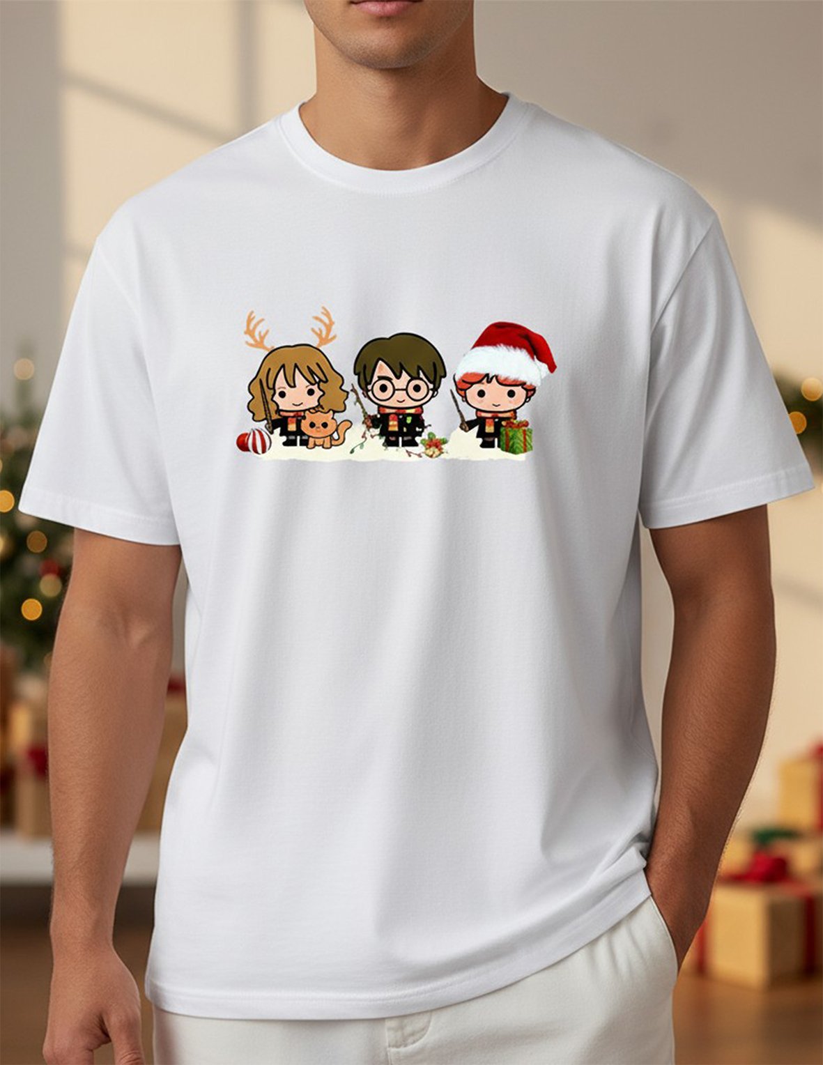 Playera caballero sublimada estampados Navideños Harry Potter - Imagen 2