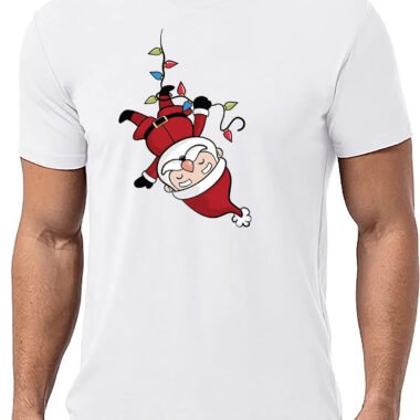 Playera caballero sublimada estampados navideños Santa